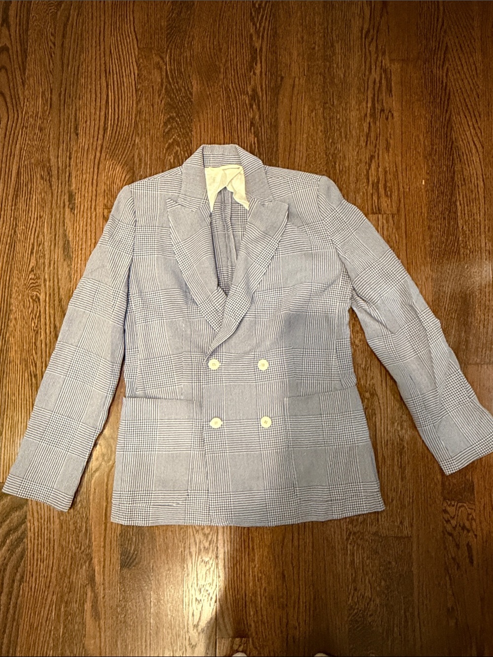 Vintage MaxMara Double-Breasted Plaid Blazer
